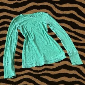 Vintage Old Navy Fitted Long Sleeve Shirt – Mint Green, Size Large